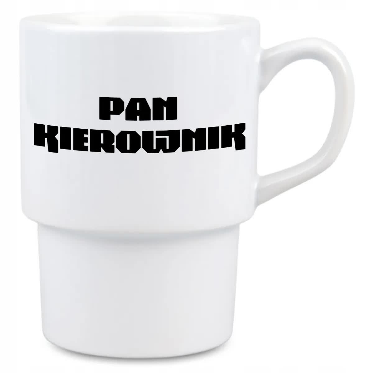 KUBEK BIAŁY BAROWY PAN KIEROWNIK IDEALNY DO BARU RESTAUCJI NA PREZENT WZORY