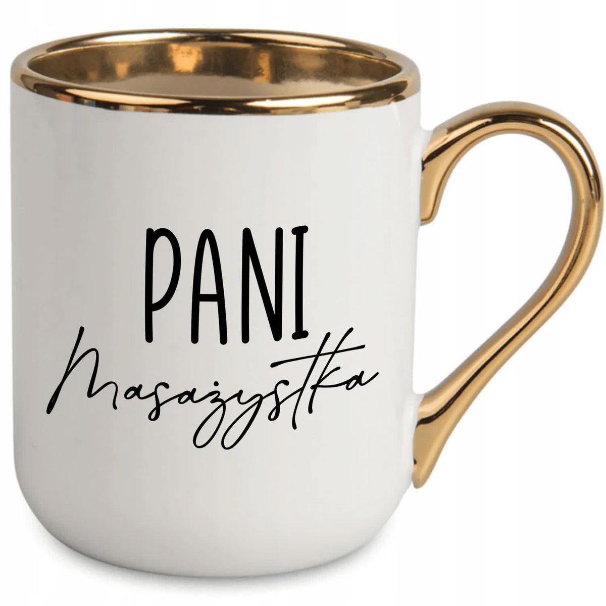 KUBEK ELEGANT BIAŁY IDEALNY PREZENT DLA PANI MASAŻYSTKA SUPER JAKOŚĆ WZORY