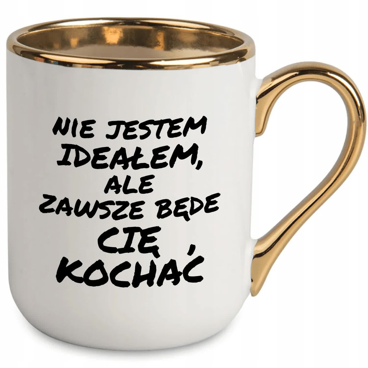 Kubek Elegant ZAWSZE BĘDĘ CIĘ KOCHAĆ Biały Na Prezent Dla Mamy TOP WZORY