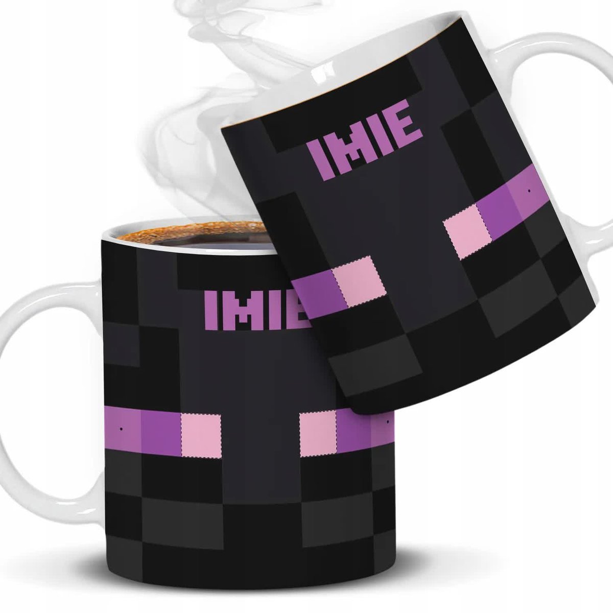 Kubek ENDERMAN MINECRAFT *TWOJE IMIĘ* Klocki Minecraft Dla Dziecka Wz