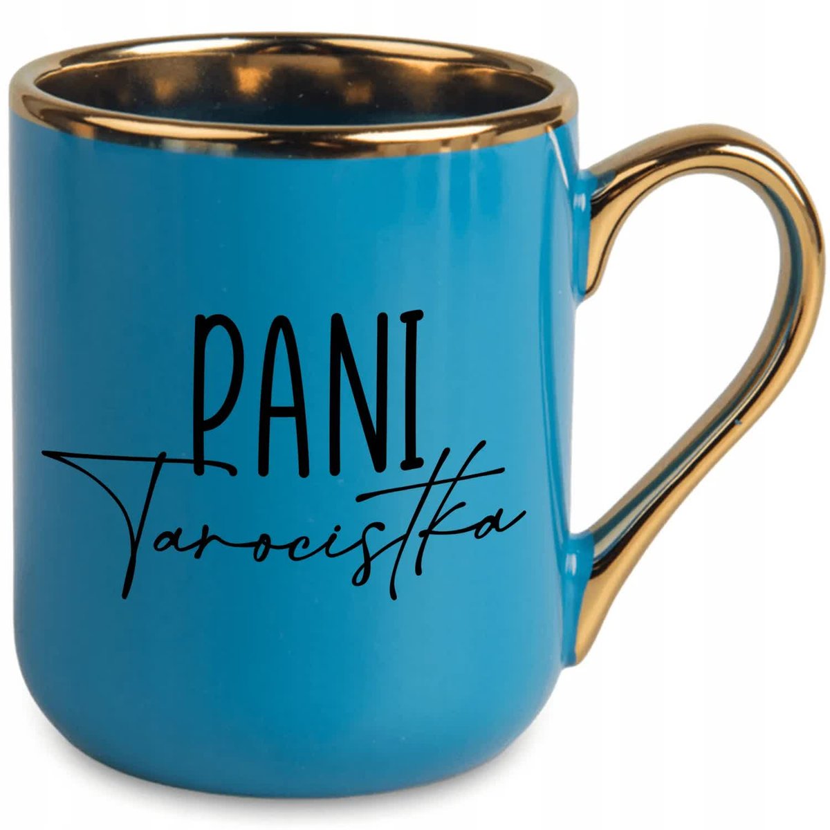 KUBEK ELEGANT NIEBIESKI IDEALNY PREZENT DLA PANI TAROCISTKA SUPER JAKOŚĆ WZ