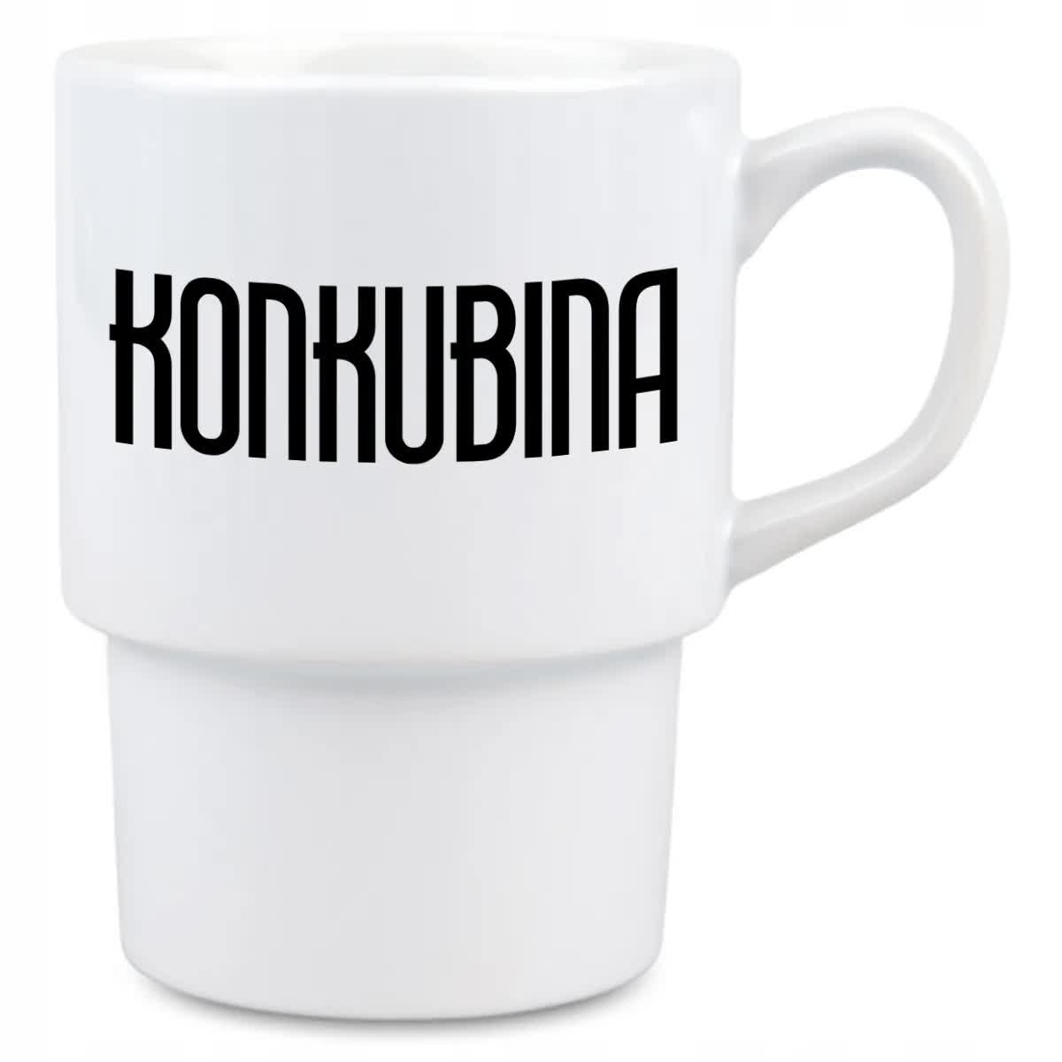 KUBEK BIAŁY BAROWY KONKUBINA IDEALNY DO BARU RESTAUCJI NA PREZENT MIX WZORY