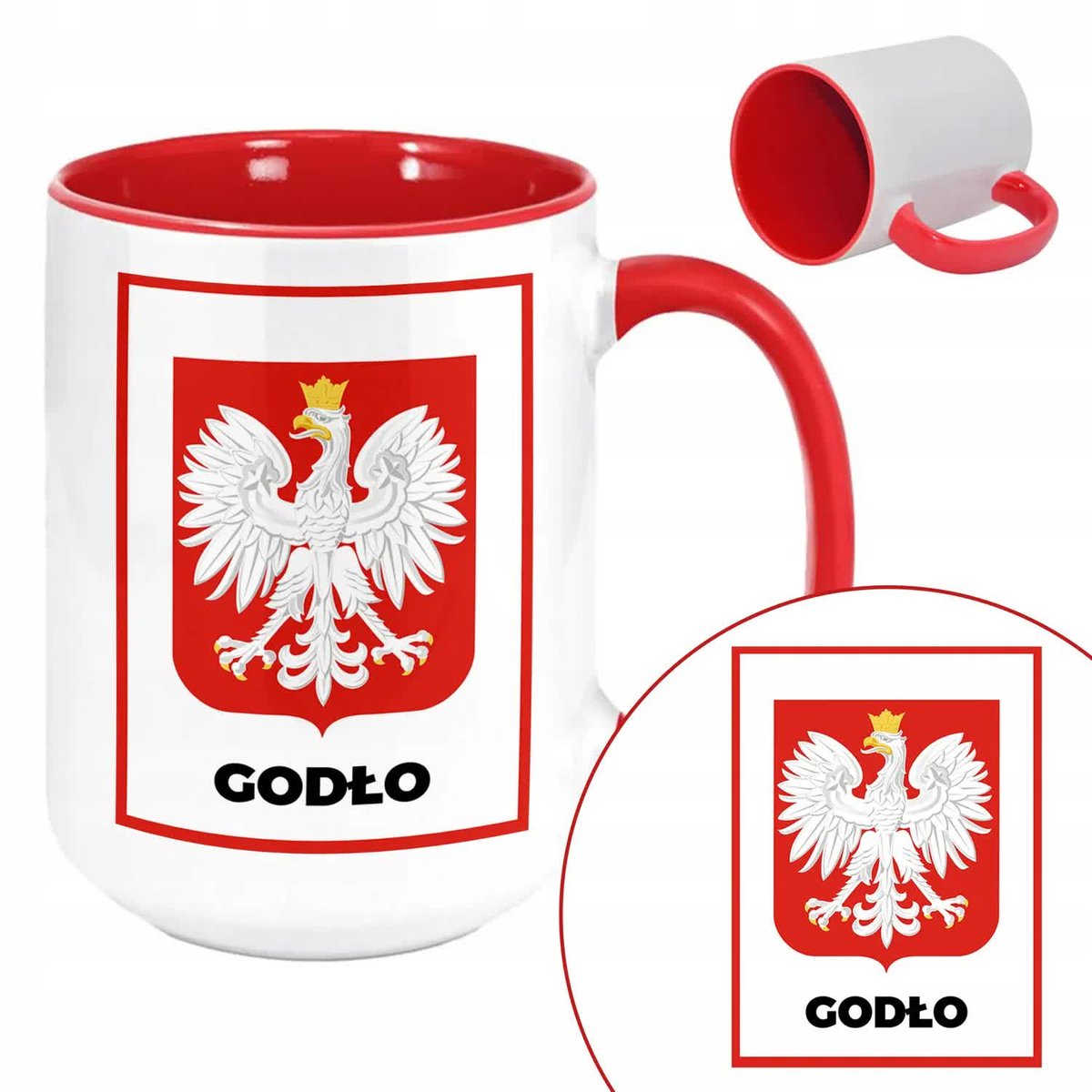 Kubek XXL RED Na Prezent POLSKA SŁAWNE POSTACIE Wz