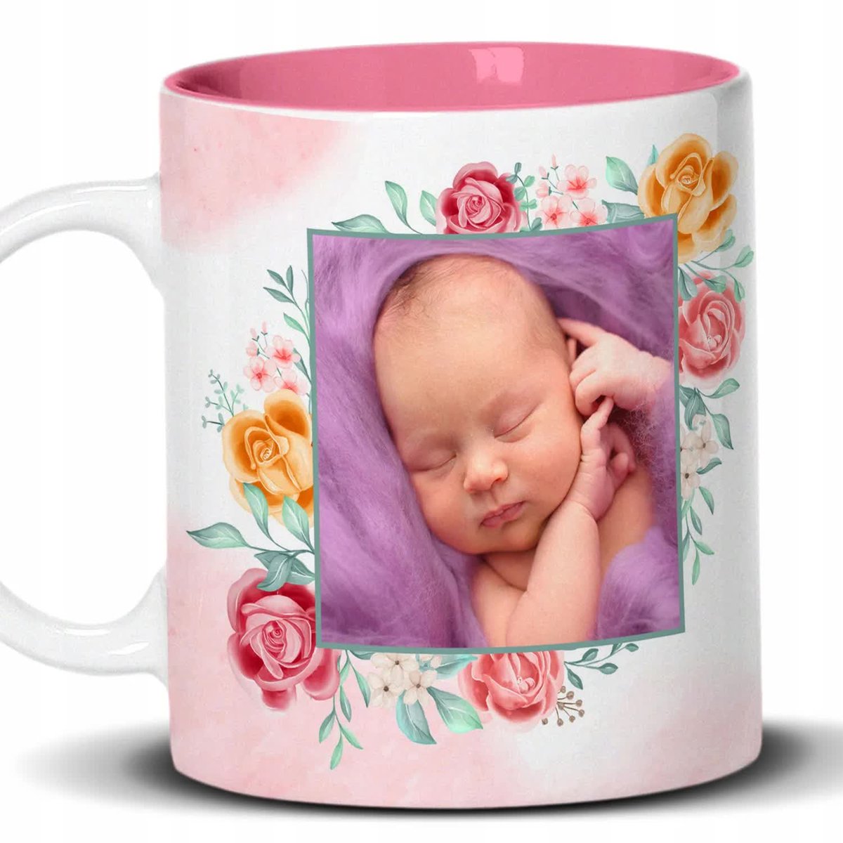 Kubek Z Nadrukiem TO JEST PO PROSTU Imię Biało Różowy Kreator