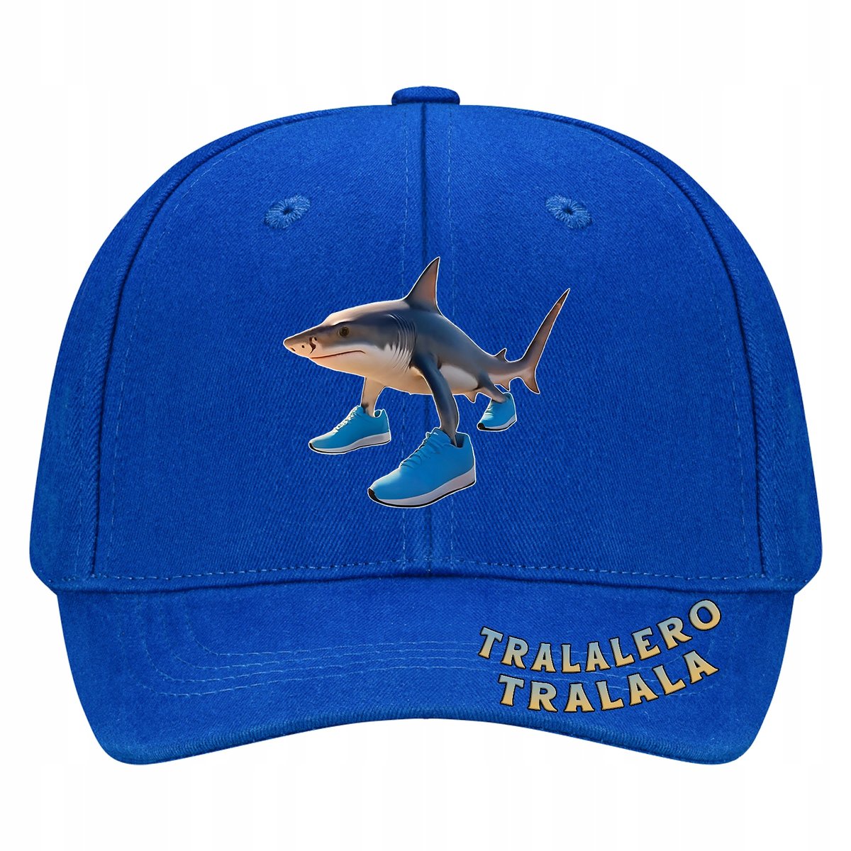 CZAPKA Z DASZKIEM DZIECIĘCA BRAINROT TRALALERO TRALALA ŚMIESZNA NIEBIESKA