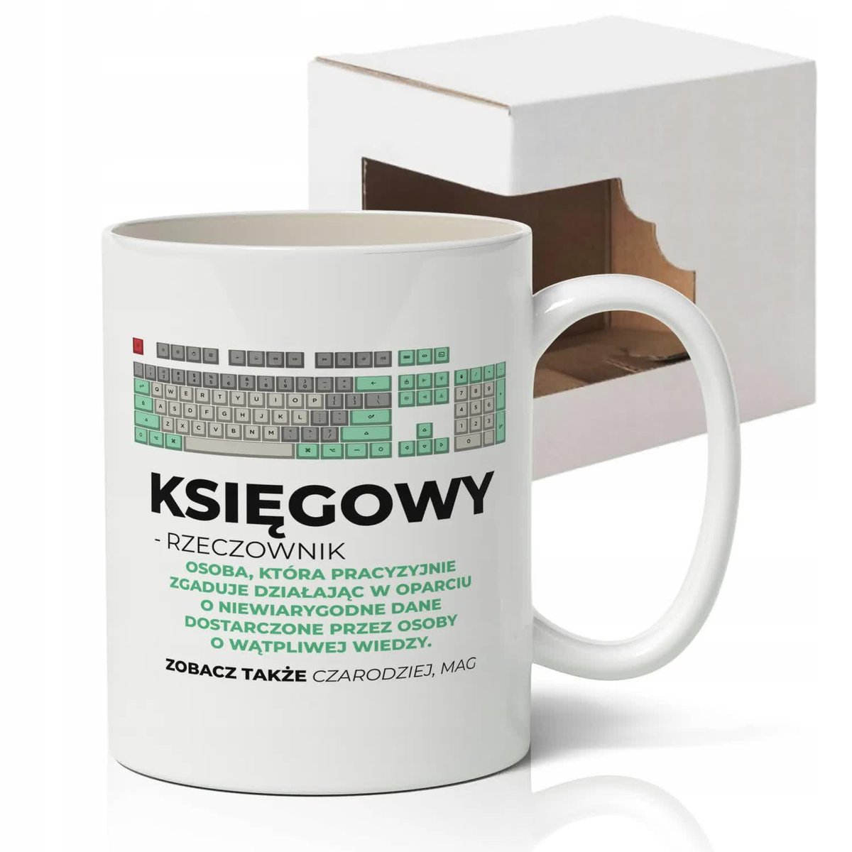 KUBEK PREZENT dla KSIĘGOWEGO Własne IMIĘ MiX Wzory