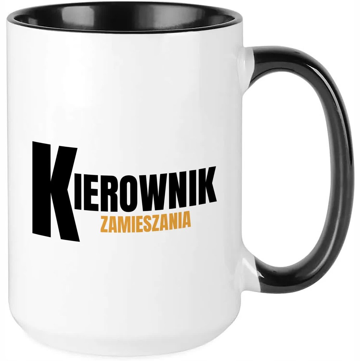 Kubek XXL CZARNY KIEROWNIK ZAMIESZANIA Prezent Do Pracy Na Co Dzień Wzory