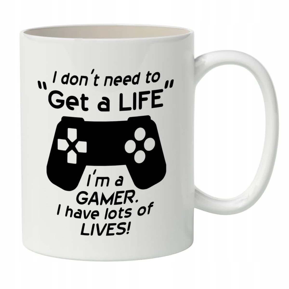 Kubek Biały Praktyczny Prezent GAMERSKIE WZORY