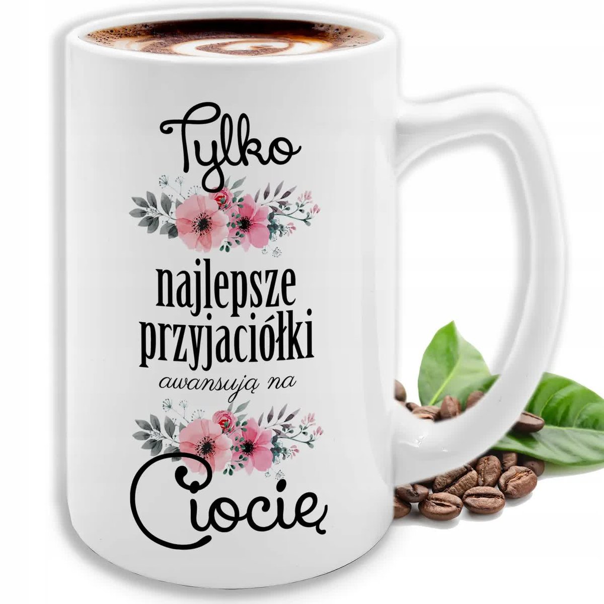 Kubek Duzy Biały Prezent Dla CIOCI Dla Przyjaciółki Awans na Ciocię Jakość
