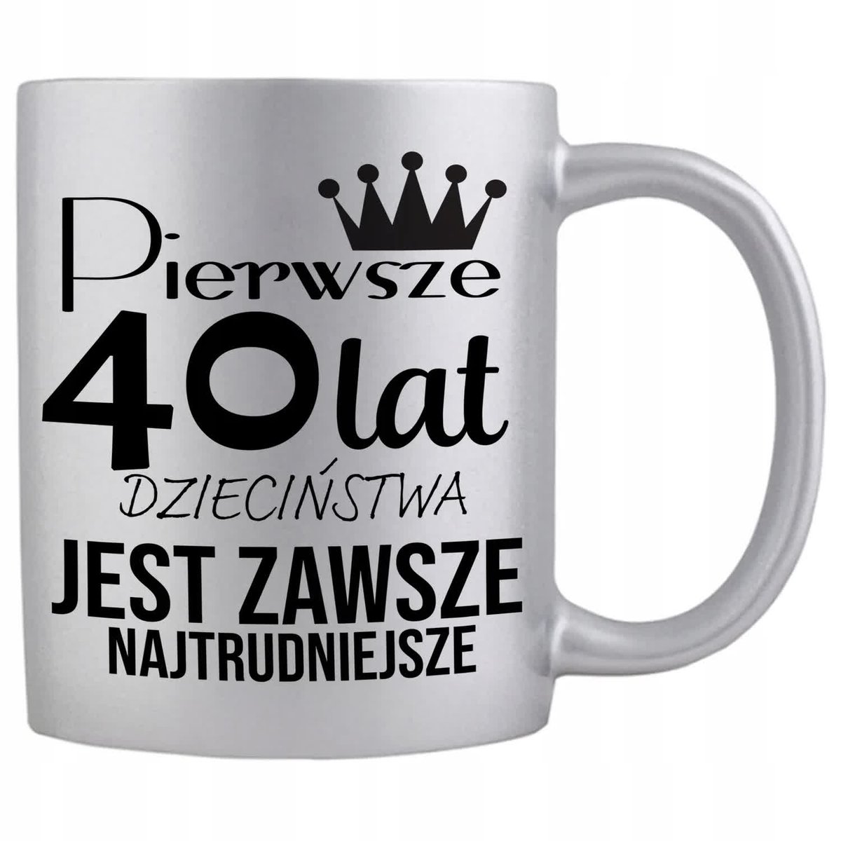 KUBEK PERŁOWY SREBRNY 300ML IDEALNY PREZENT URODZINOWY NA 40 URODZINY WZ