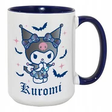 Kubek DUŻY XXL GRANATOWY Na Prezent Dla Fana KUROMI Króliczek Sanrio Wzory