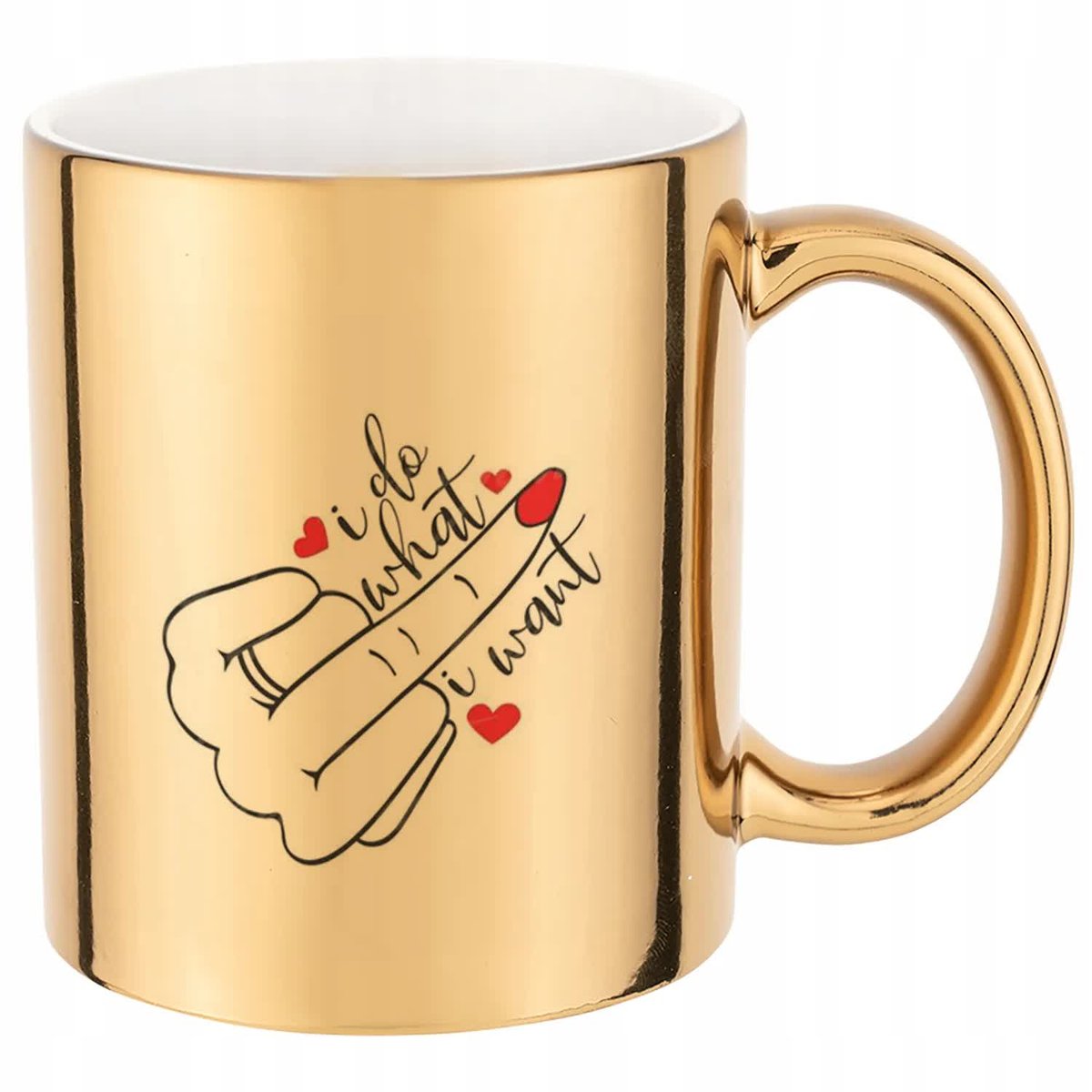 KUBEK ZŁOTY SUPER PREZENT I DO WHAT I WANT HARDCORE DLA KAŻDEGO TEEN WZORY