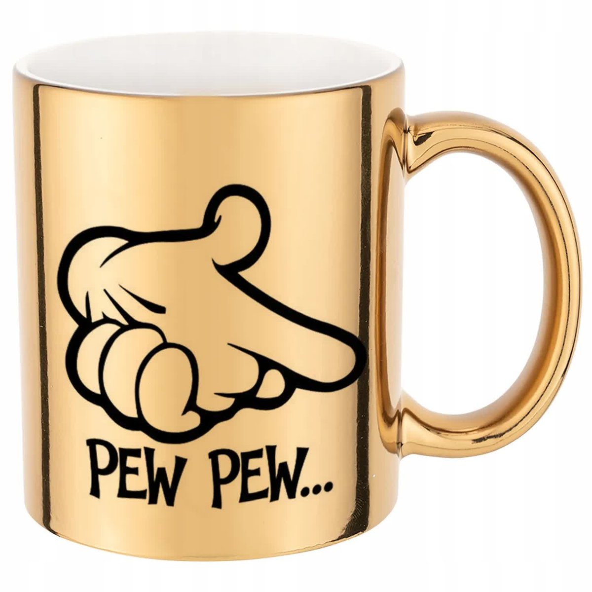 KUBEK ZŁOTY SUPER PREZENT PEW PEW HARDCORE DLA KAŻDEGO NASTOLATKA MIX WZORY