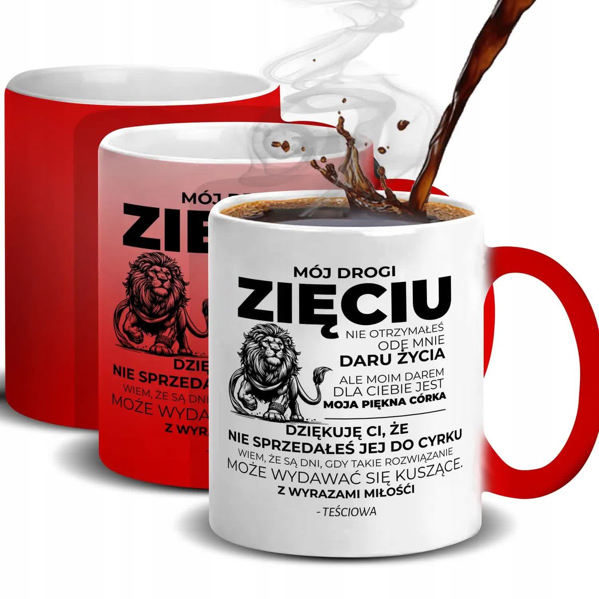 KUBEK MAGICZNY 300 ML STYLOWY ZABAWNY PREZENT DLA ZIĘCIA NA URODZINY ŚWIĘTA