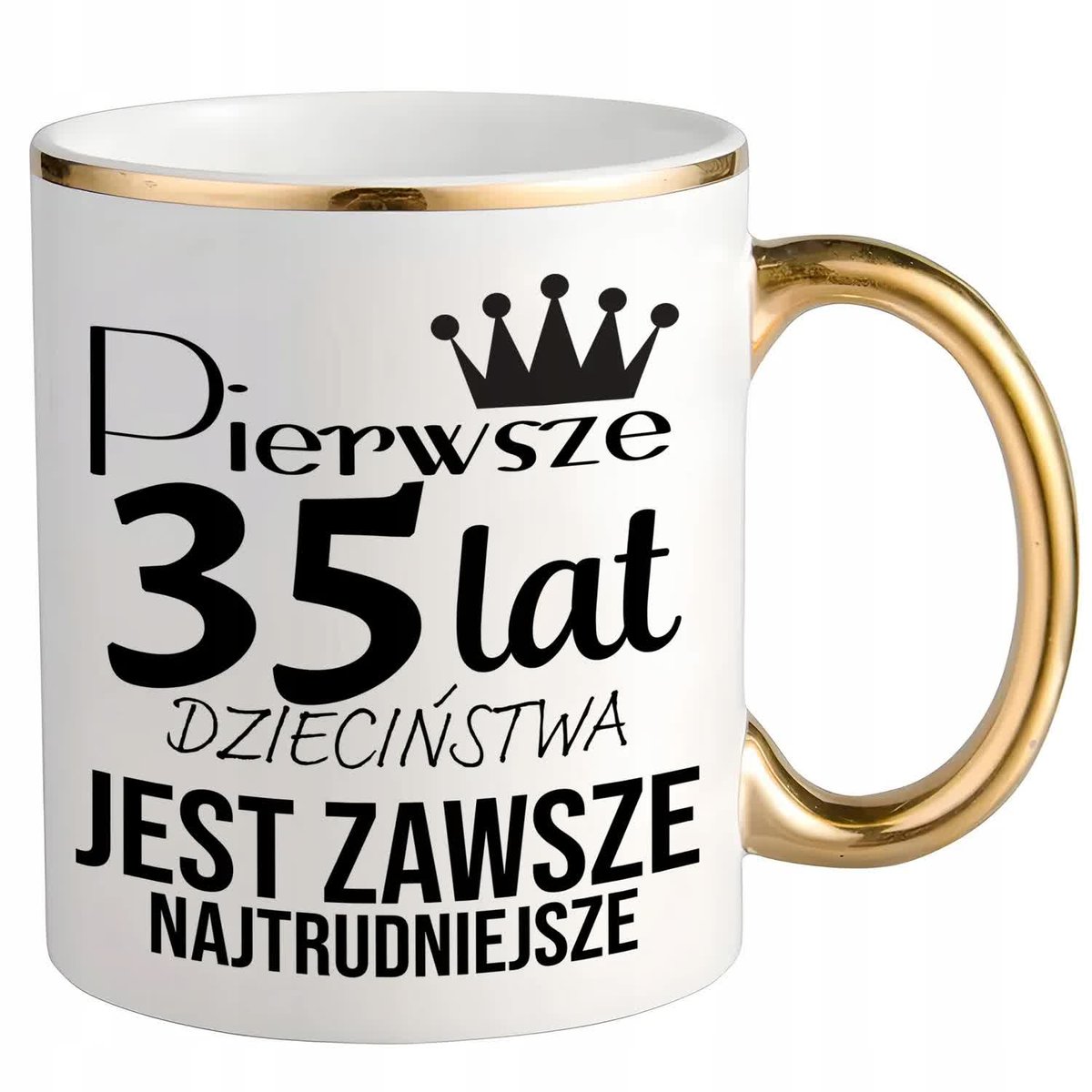 KUBEK BIAŁY 330ML IDEALNY PREZENT URODZINOWY NA 35 URODZINY TOP BEST WZORY