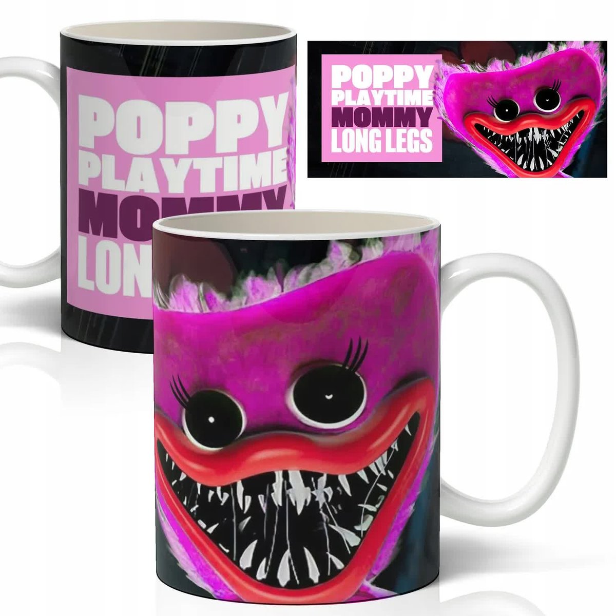 Kubek Biały na prezent dla fana HUGGY WUGGY WZORY