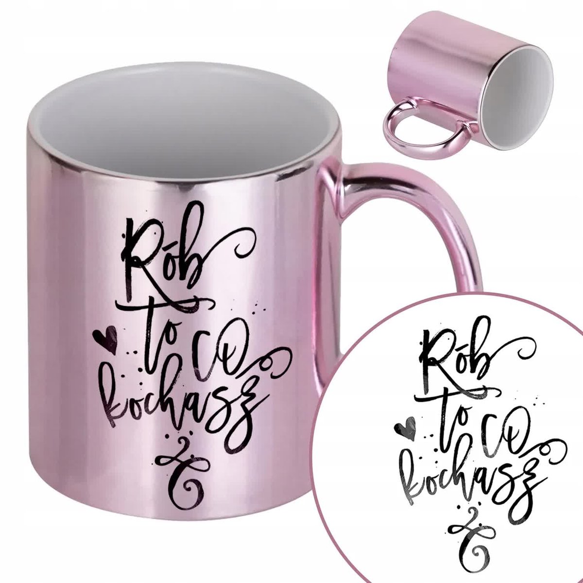 Kubek Błyszczący Prezent Motywacyjne Napisy Wzory