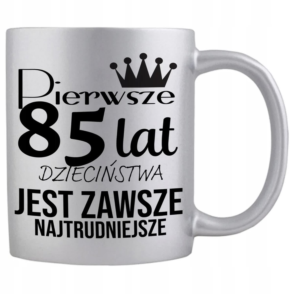 KUBEK PERŁOWY SREBRNY 300ML IDEALNY PREZENT URODZINOWY NA 85 URODZINY WZ