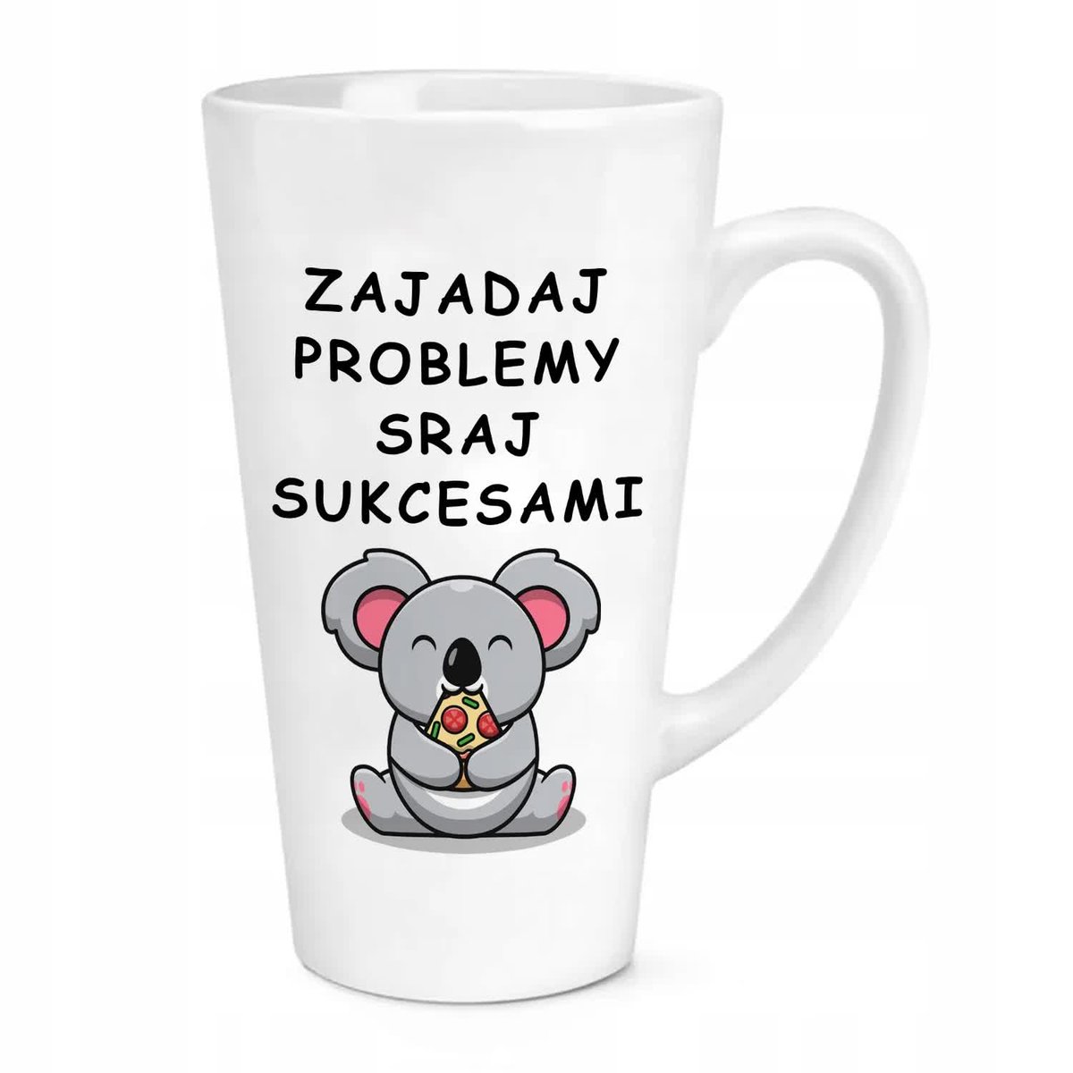 Kubek DO PRACY DUŻY LATTE BIAŁY NA PREZENT WZORY