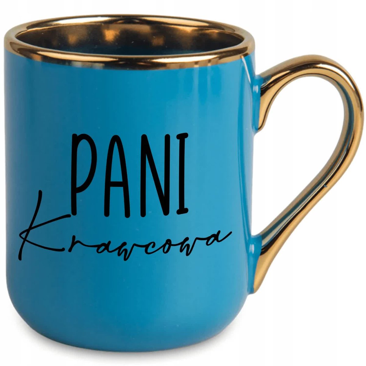 KUBEK ELEGANT NIEBIESKI IDEALNY PREZENT DLA PANI KRAWCOWA SUPER JAKOŚĆ WZ