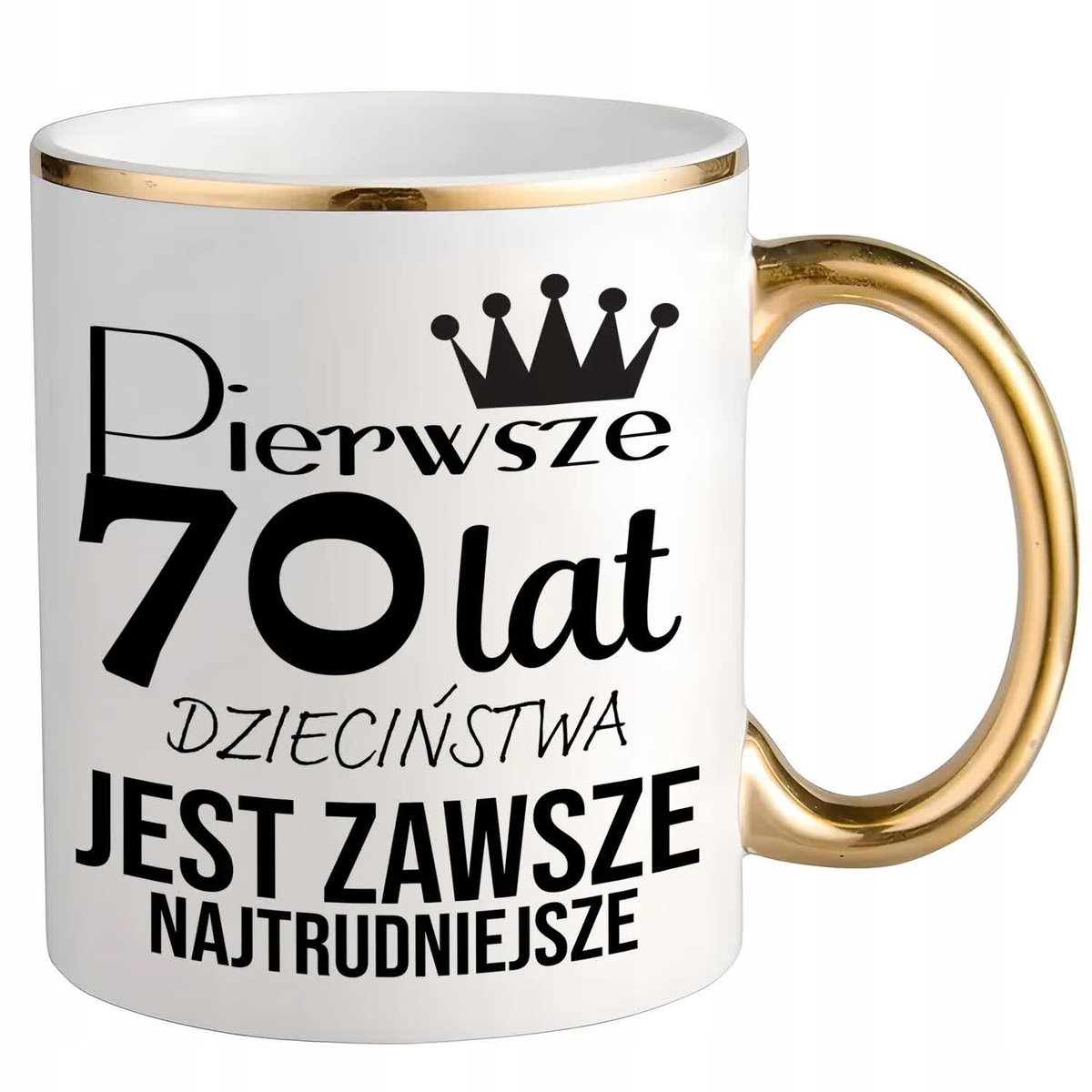 KUBEK BIAŁY 330ML IDEALNY PREZENT URODZINOWY NA 70 URODZINY TOP BEST WZORY