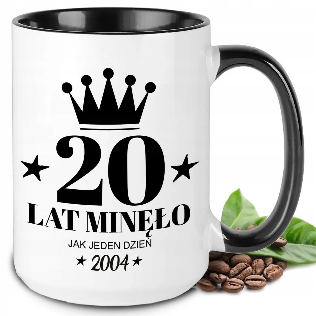KUBEK XXL BIAŁY IDEALNY PREZENT NA 20 URODZINY ROCZKNIK 2004 WIELE WZORÓW