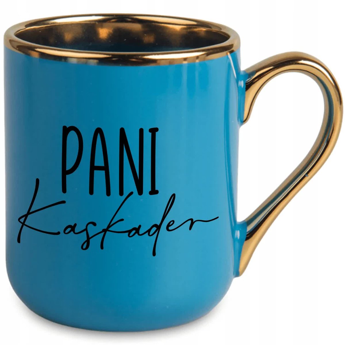 KUBEK ELEGANT NIEBIESKI IDEALNY PREZENT DLA PANI KASKADER SUPER JAKOŚĆ WZ
