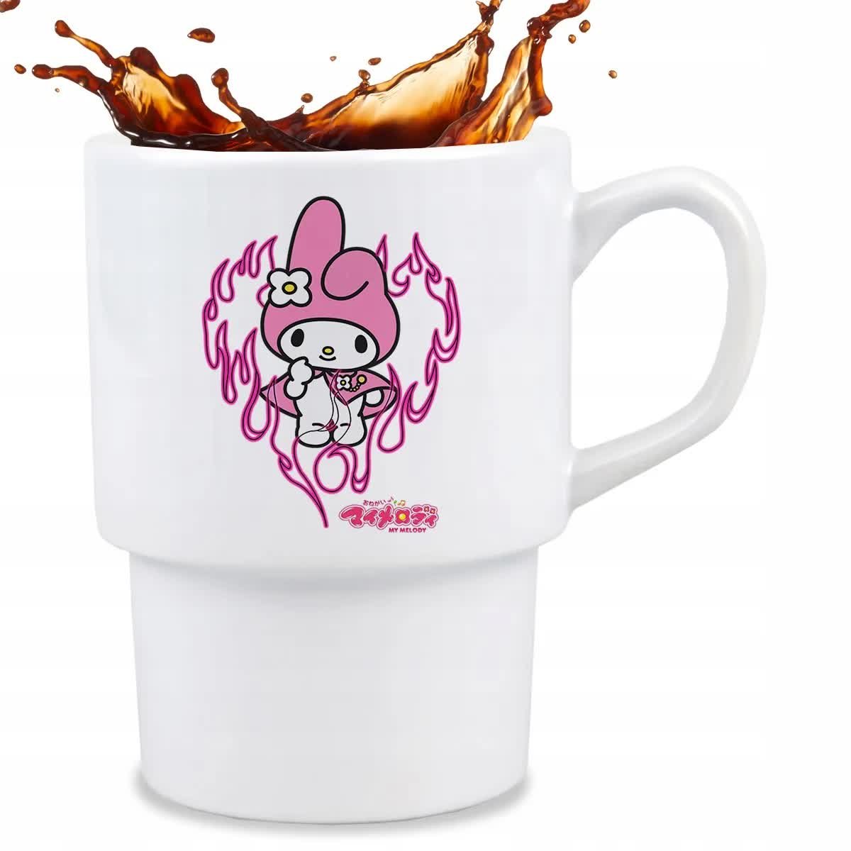 KUBEK BAROWY Biały Wars Na Prezent Urodziny Dla Fana KUROMI My Melody Wzory