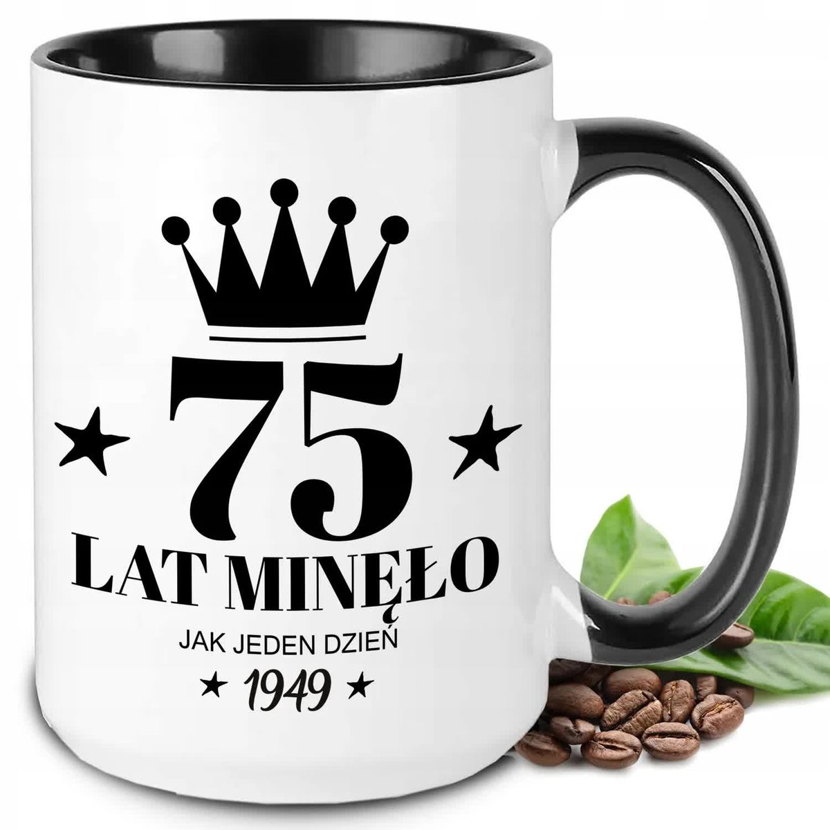 KUBEK XXL BIAŁY IDEALNY PREZENT NA 75 URODZINY ROCZKNIK 1949 WIELE WZORÓW