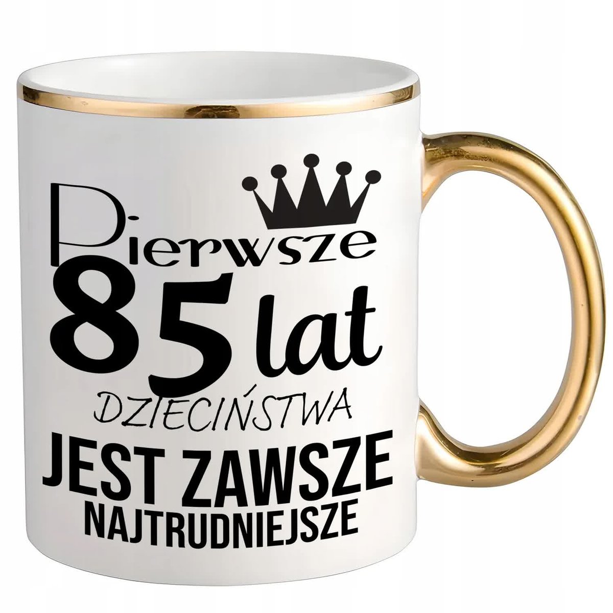 KUBEK BIAŁY 330ML IDEALNY PREZENT URODZINOWY NA 85 URODZINY TOP BEST WZORY