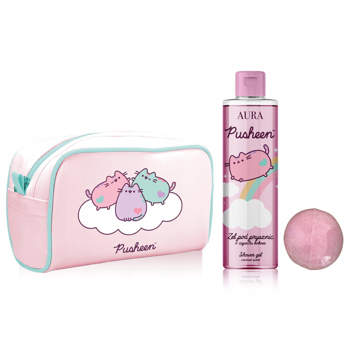 Pusheen, Zestaw Kosmetyczka & Żel & Kula
