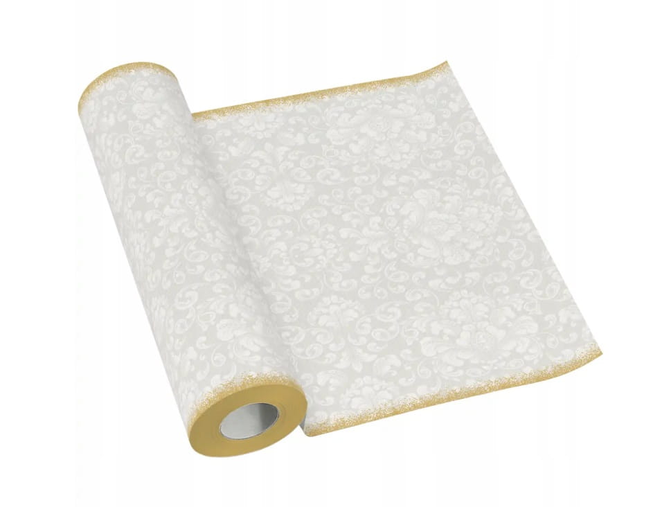 PAW Airlaid Bieżnik Złote wykończenia 40cm x 24 m