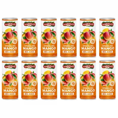 Jungle Fruits Napój gazowany z sokiem z mango Zestaw 12 x 330 ml
