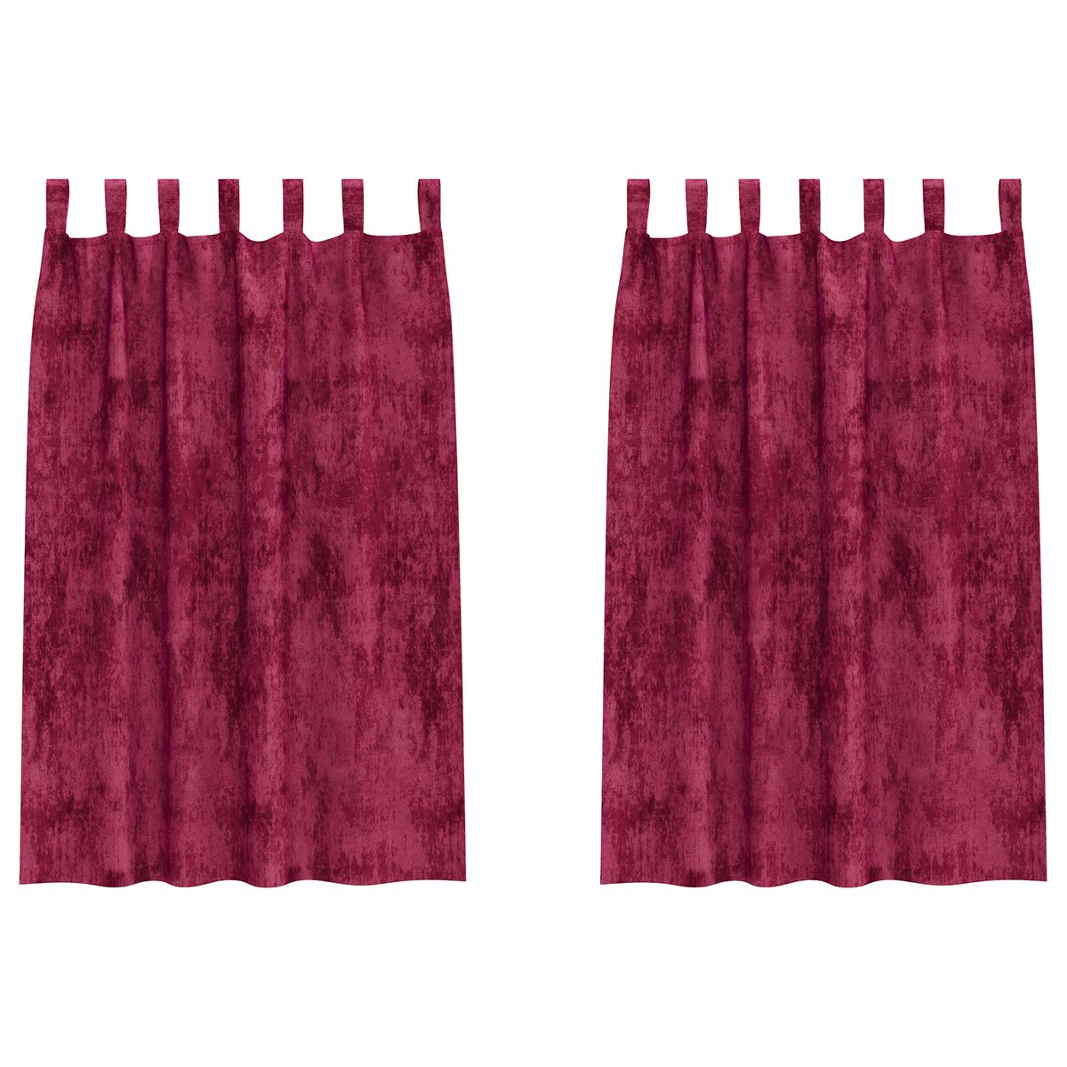 vidaXL Zasłony z weluru 2 szt. z oczkami wino czerwone 175x140 cm