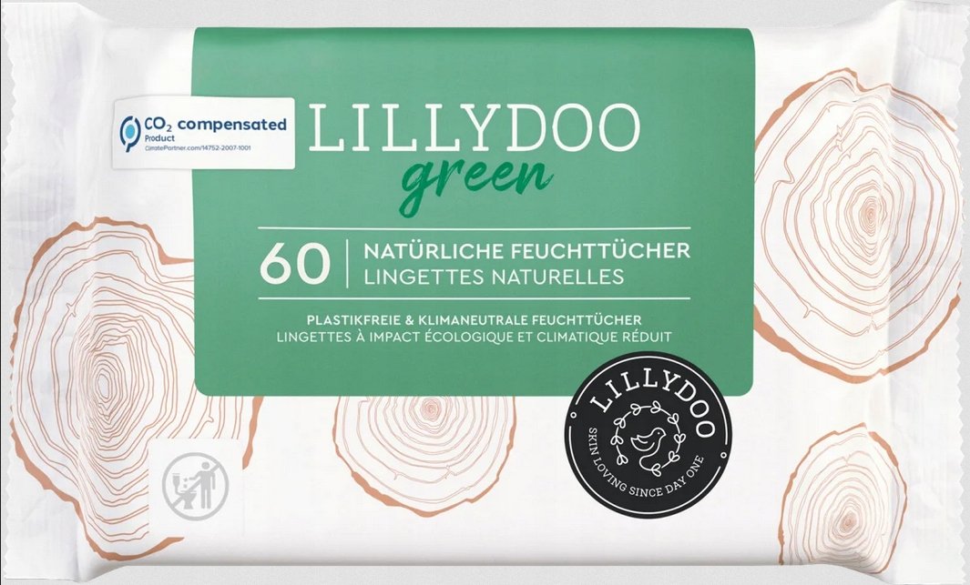 LILLYDOO GREEN Chusteczki Nawilżane 60 szt. - Zestaw 3 Opakowań