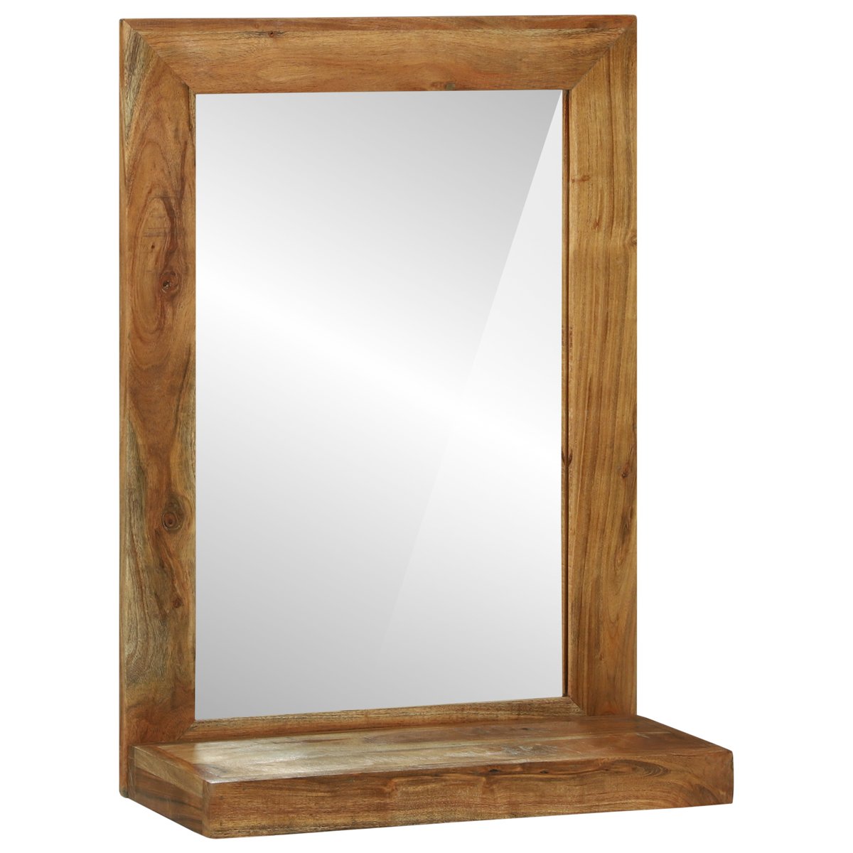 vidaXL Lustro do łazienki 50x22x70 cm z litego drewna akacjowego