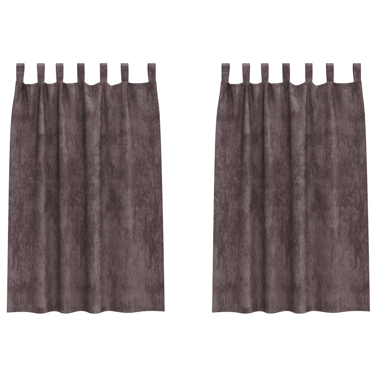 vidaXL Zasłony Aksamitne 2 szt z Kółkami Brązowe 175x140 cm