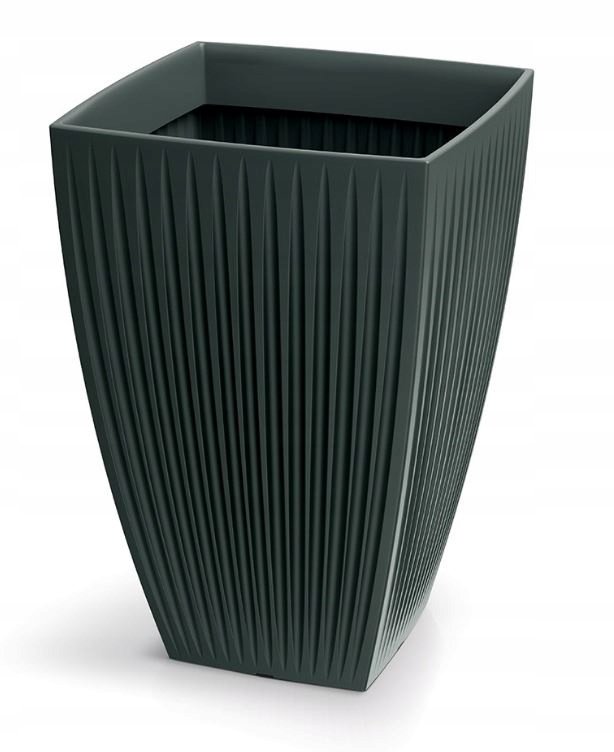 Doniczka z wkładem antracytowa Latia Square High TLSO40H-466R