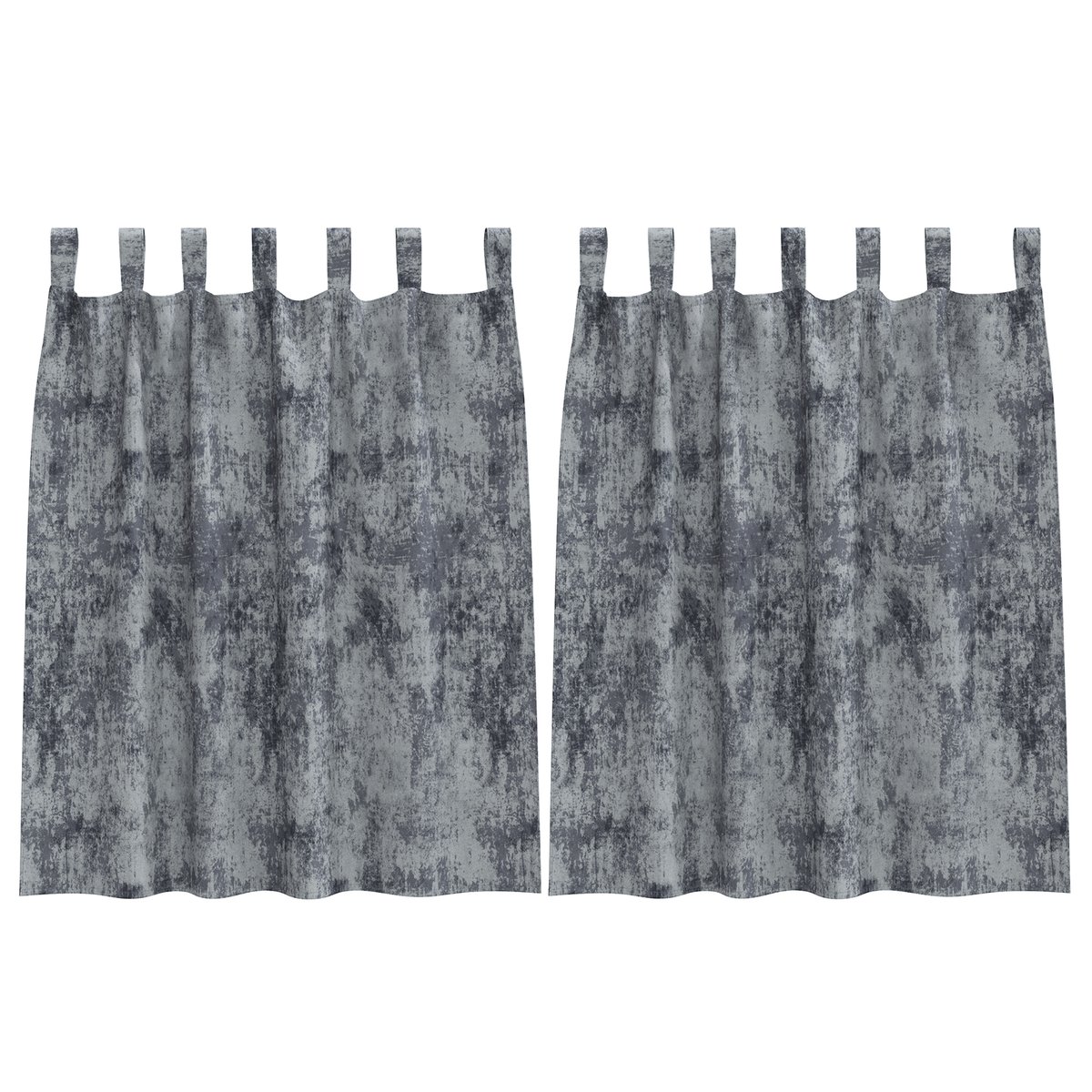 vidaXL Zasłony Velwetowe 2 sztuki z ozdobnymi krawatami Srebrnoszare 140x140 cm