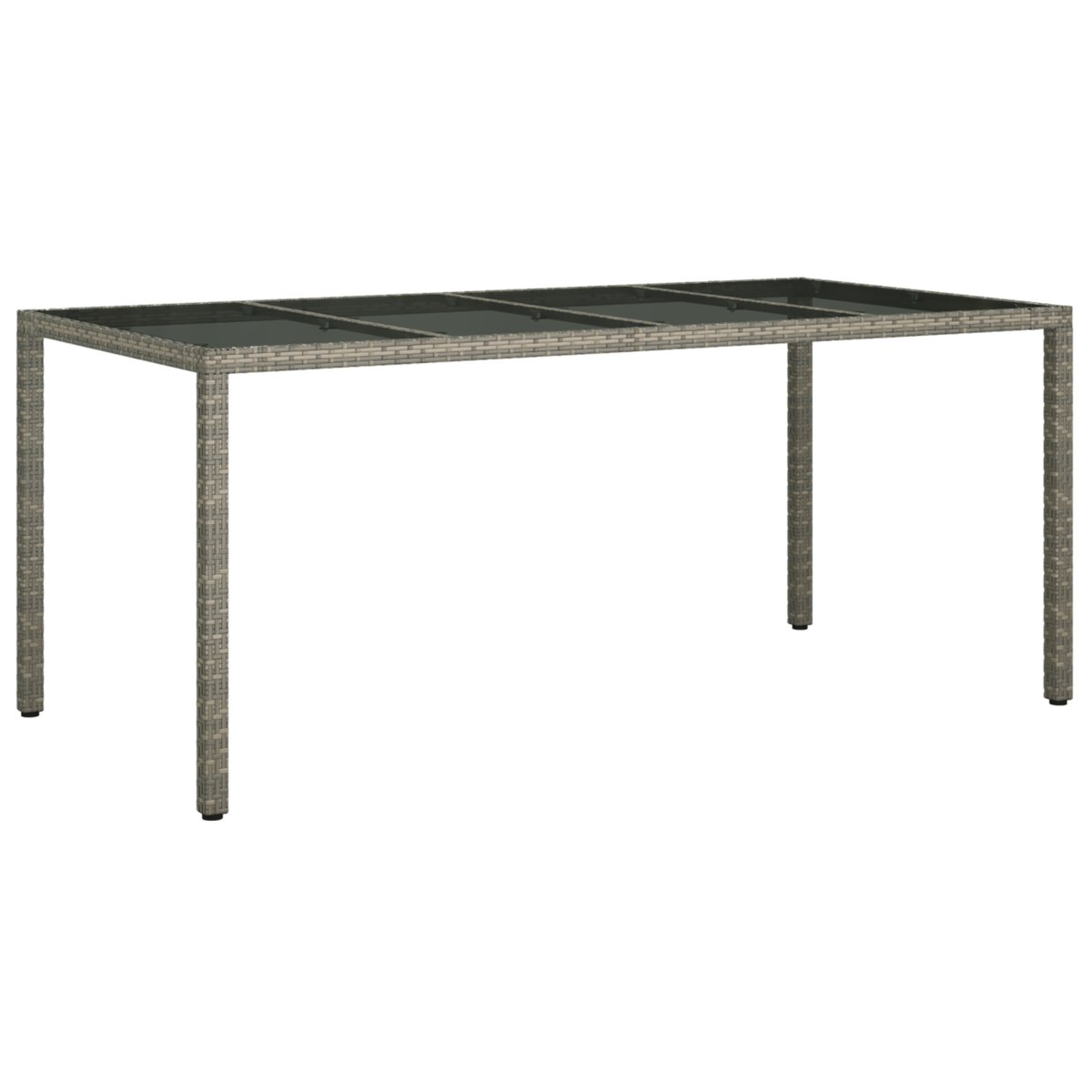 vidaXL Stół Jadalny Ogrodowy Szary 190x90x75 cm Polirattan