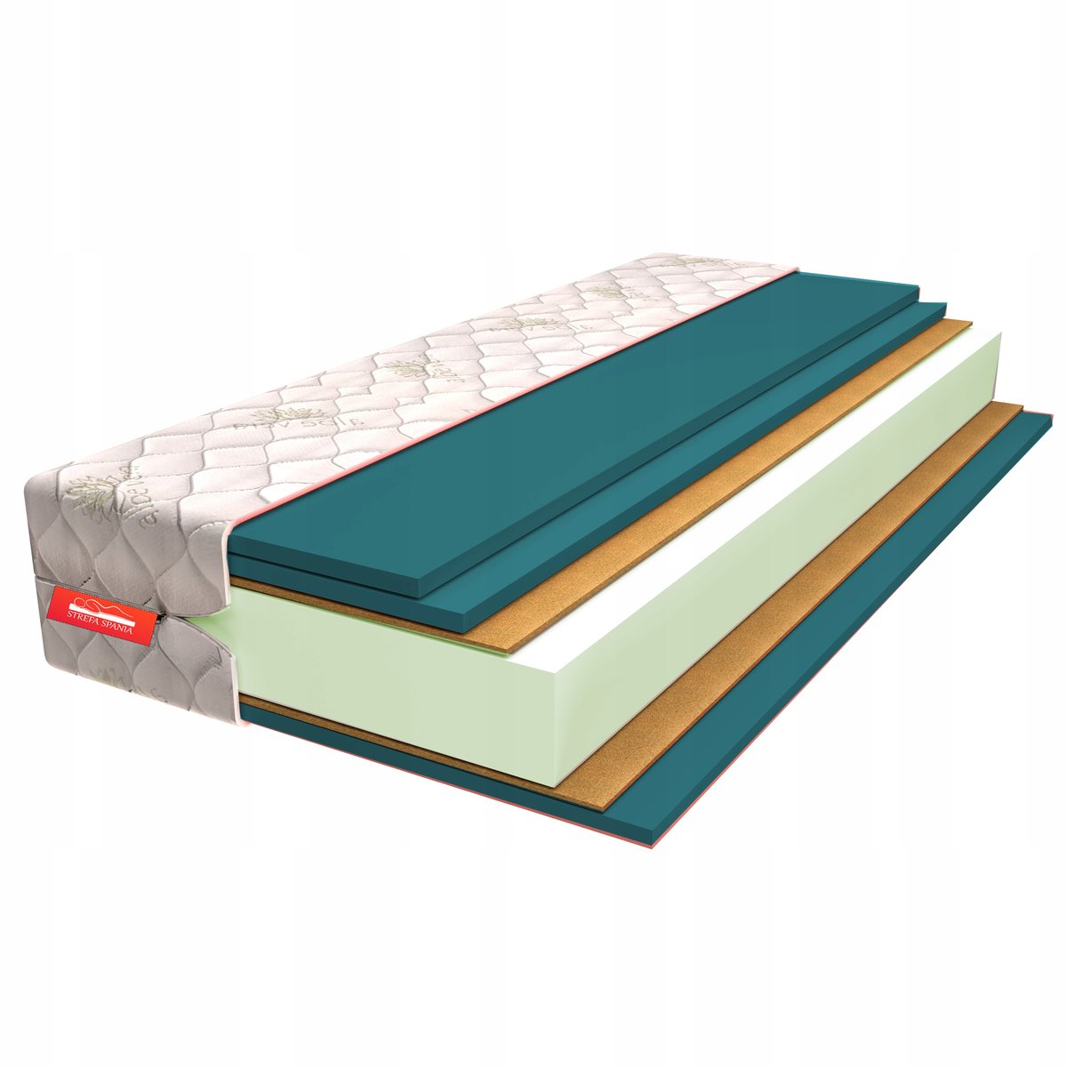 Materac 140x200 twardy H4/H5 piankowy z kokosem polski TORQUISE PREMIUM