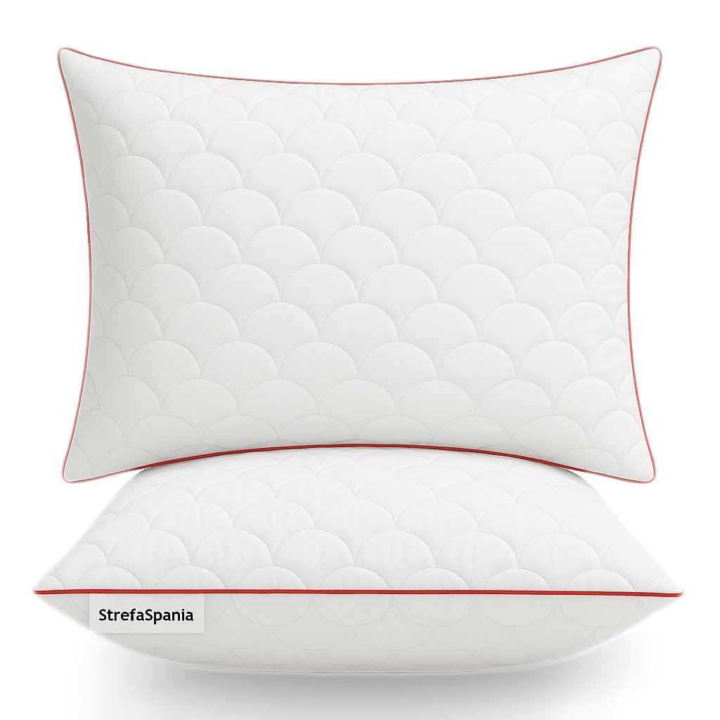 Poduszka 70x80 STREFA SPANIA pikowana antyalergiczna miękka z zamkiem PL