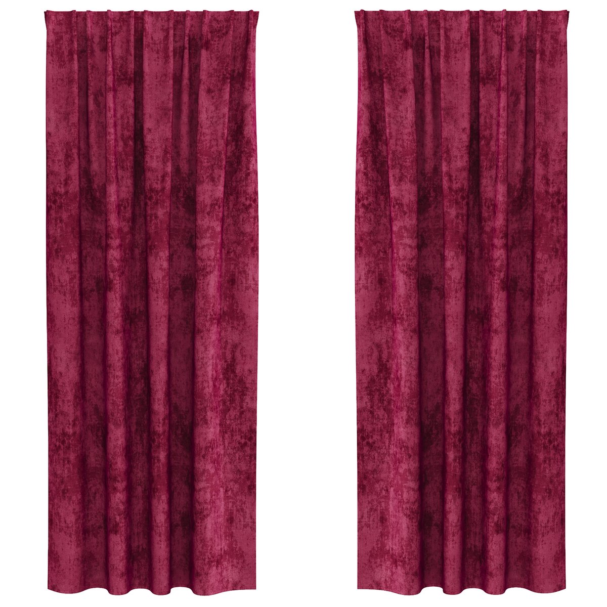 vidaXL Zasłony 2 szt. z Oczkami Burgundowe 245x140 cm