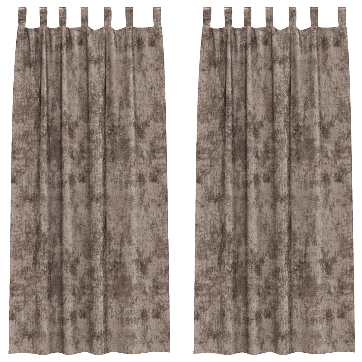 vidaXL Zasłony welurowe 2 szt. z oczkami cappuccino 225x140 cm