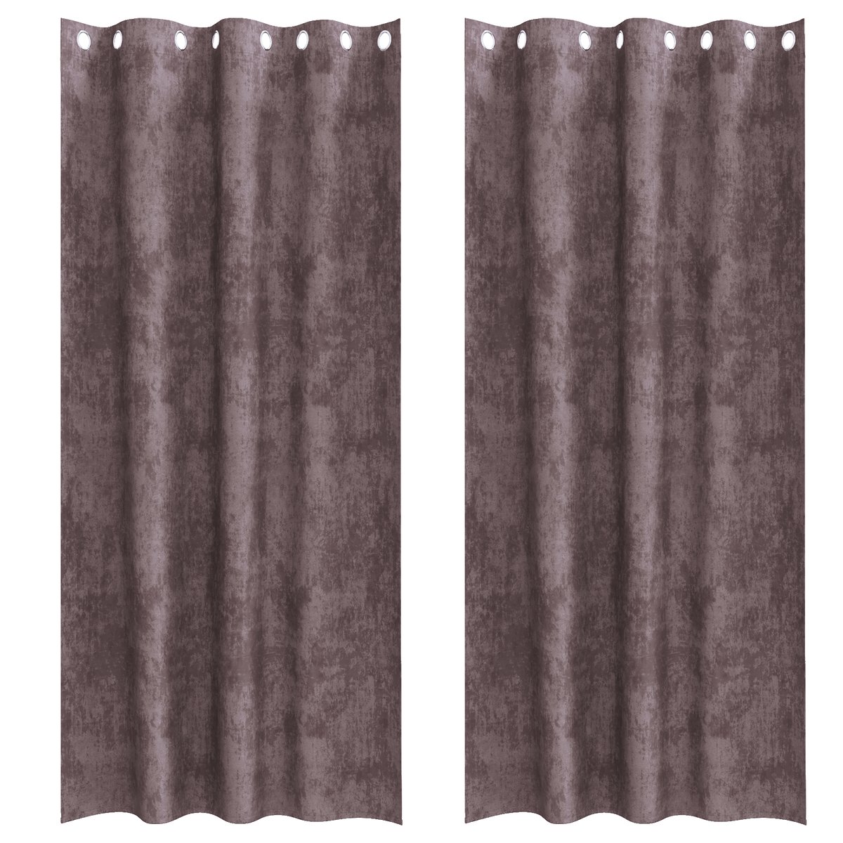 vidaXL Zasłony welurowe 2 sztuki z oczkami brązowe 225x140 cm