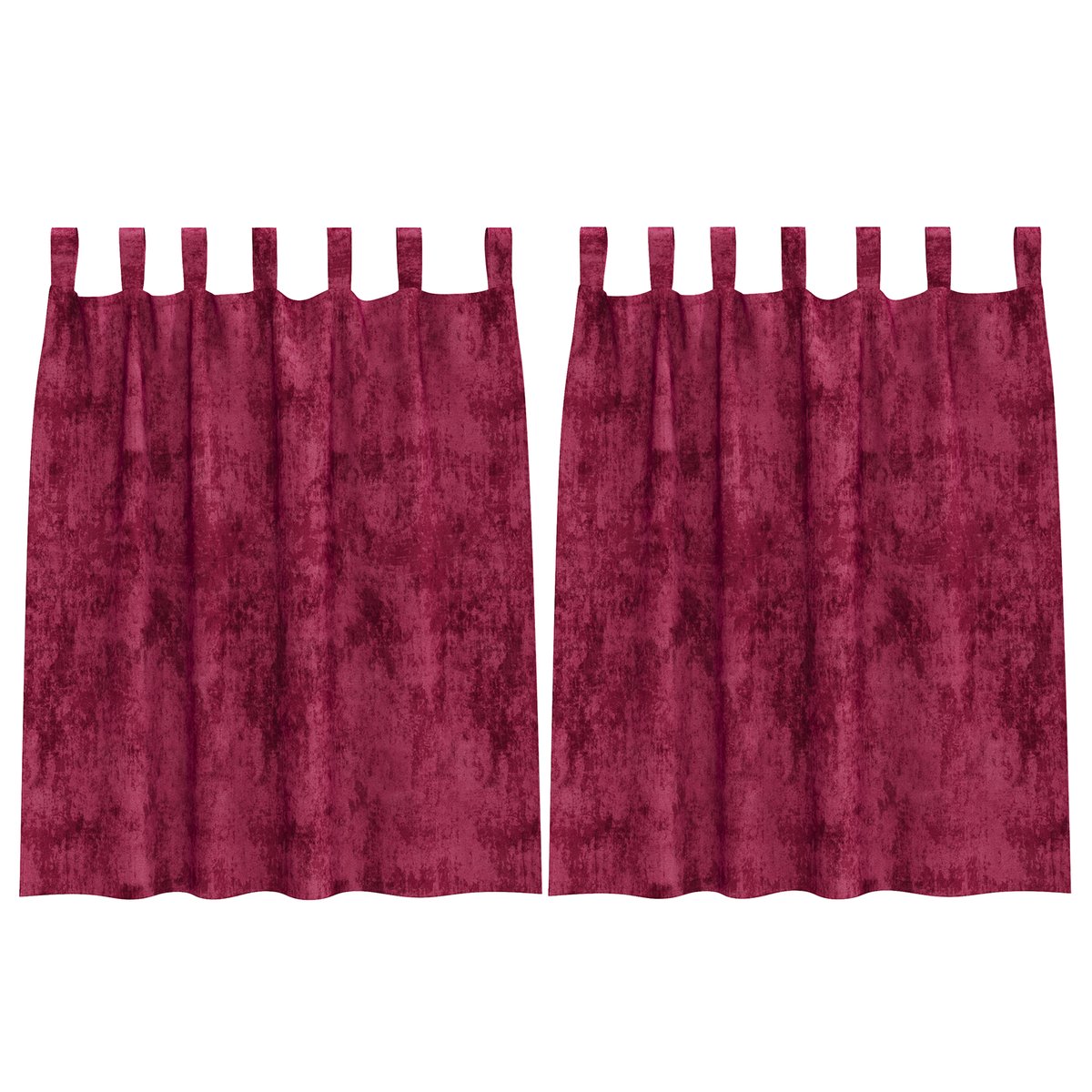 vidaXL Zasłony welwetowe Burgund Poliester 140 x 140 cm