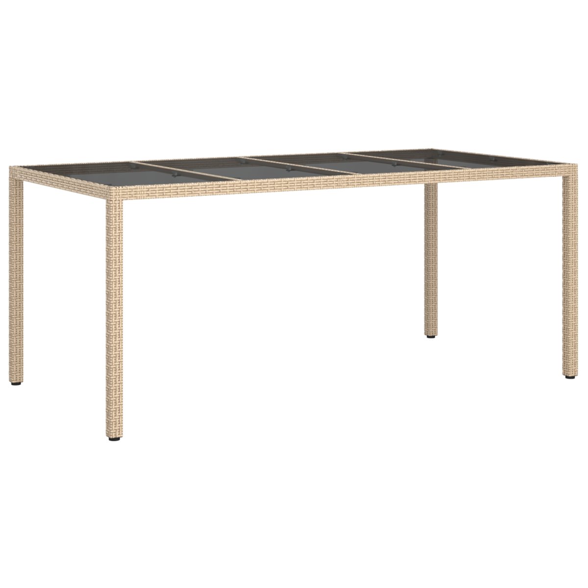 vidaXL Stół Ogrodowy Beżowy 190x90x75 cm Polirattan