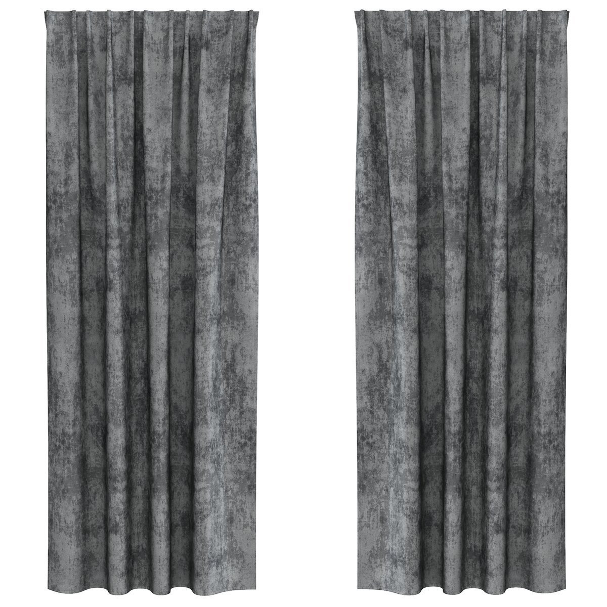 vidaXL Zasłony Welurowe 2 szt. z Oczkami Szare 225x140 cm