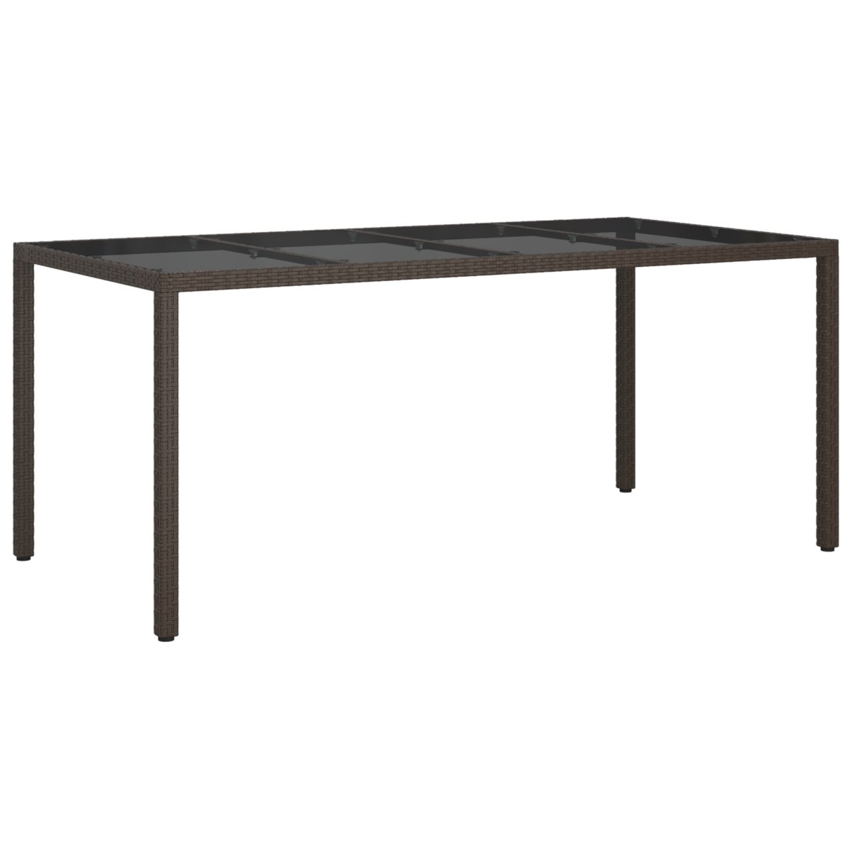 vidaXL Stół jadalniany Brązowy 190x90x75 cm Polirattan