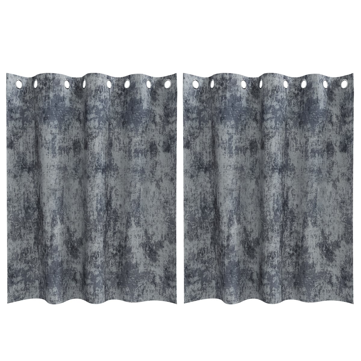 VidaXL Zasłony srebrnoszare Srebrnoszary Poliester 140 x 140 cm